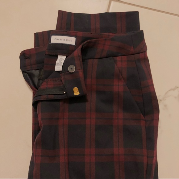 Charter Club Plaid Pants 8 - Picture 2 of 3